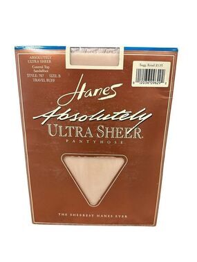Hanes Absolutely Ultra Sheer Pantyhose Sandalfoot Style 707 Size B Travel Buff